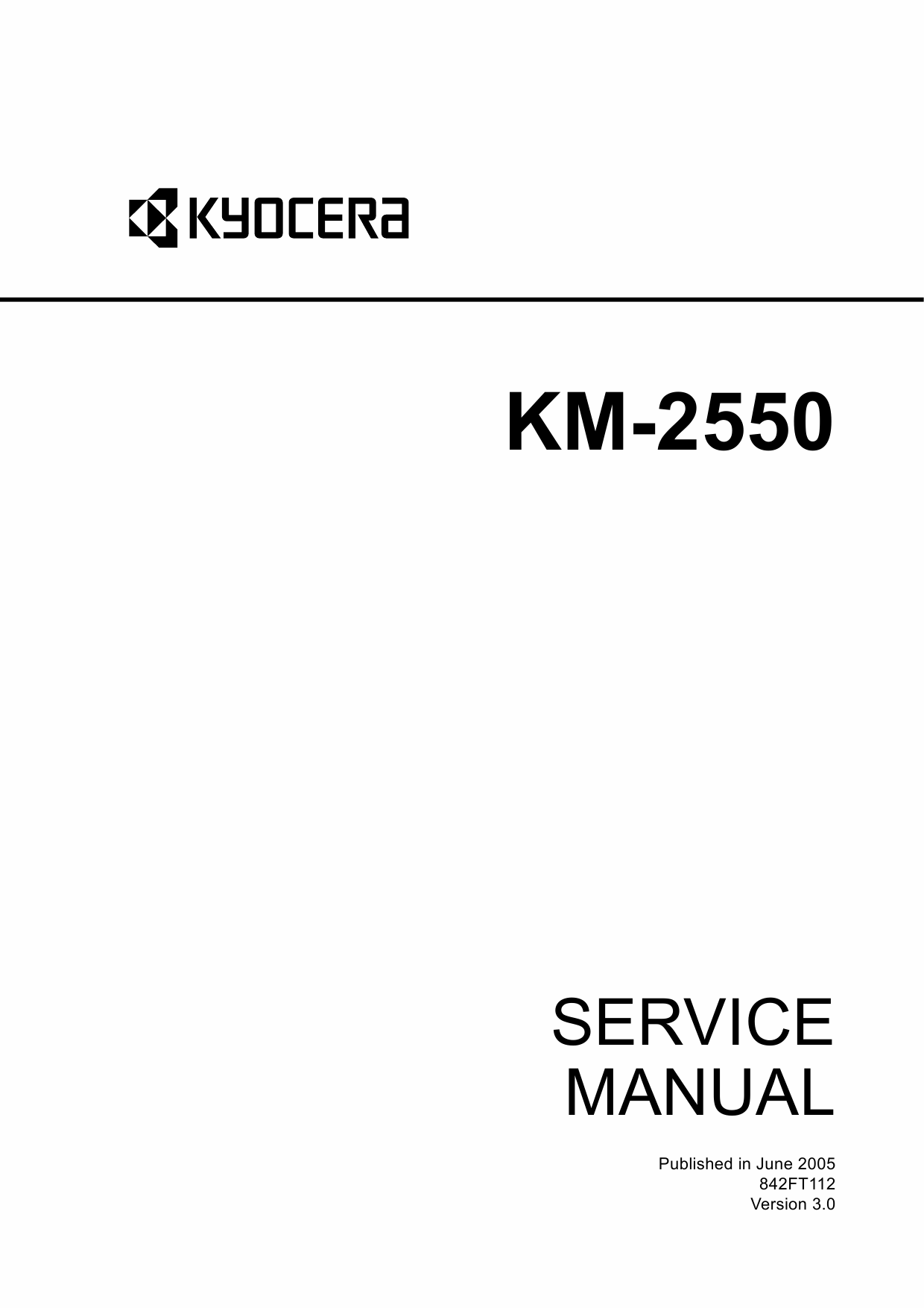 KYOCERA Copier KM-2550 Service Manual-1